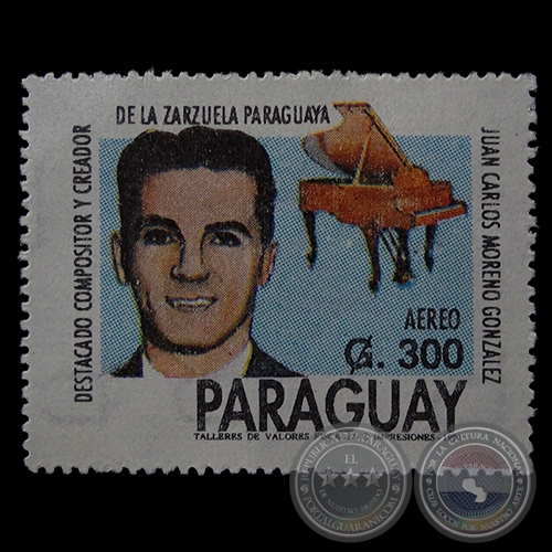 ESCRITORES Y MSICOS DEL PARAGUAY - SELLO POSTAL PARAGUAYO AO 1991