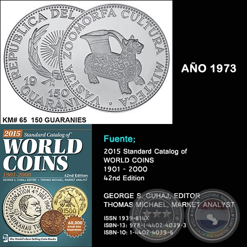 KM# 65 150 GUARANIES - AO 1973 - MONEDAS DE PARAGUAY