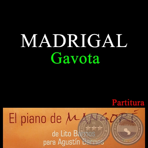 MADRIGAL - Gavota - PARTITURA PARA PIANO