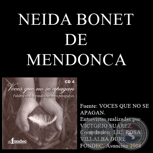 VOCES QUE NO SE APAGAN - NEIDA BONET DE MENDONA