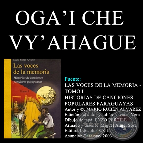 OGAI CHE VYAHAGUE - Letra y Msica: JOS D. MORNIGO