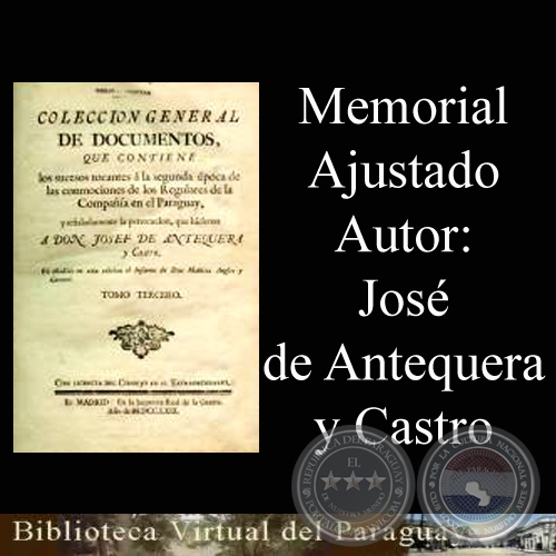 MEMORIAL AJUSTADO - Autor: JOSÉ DE ANTEQUERA Y CASTRO