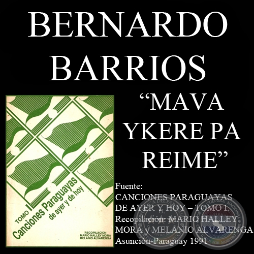 MAVA YKERE PA REIME (Polca de BERNARDO BARRIOS)