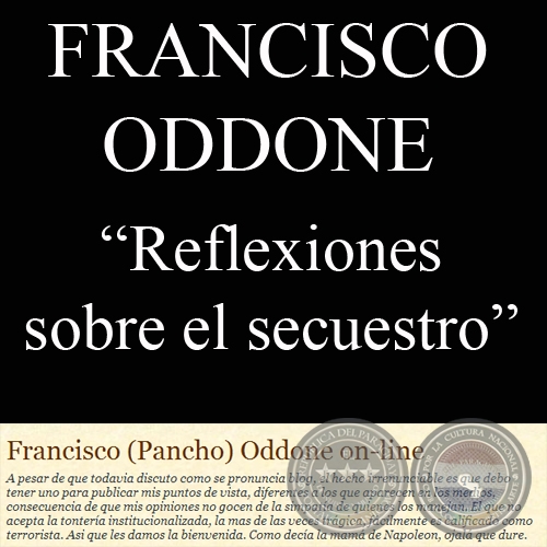 REFLEXIONES SOBRE EL SECUESTRO - Artculo de FRANCISCO (PANCHO) ODDONE