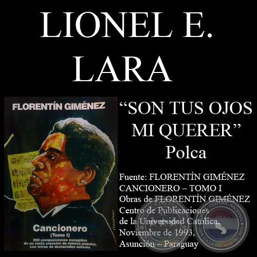 SON TUS OJOS MI QUERER - Letra de LIONEL ENRIQUE LARA