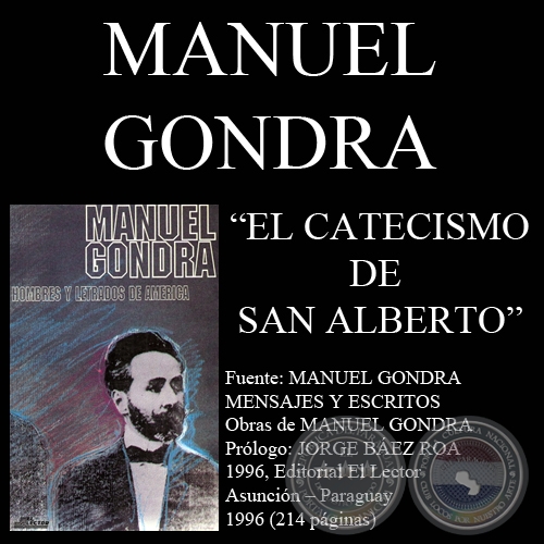 EL CATECISMO DE SAN ALBERTO (Documento de MANUEL GONDRA)