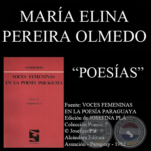 AUSENCIA NOCTURNA y CATEDRAL DE SUEÑOS (Poesías de MARÍA ELINA PEREIRA OLMEDO)