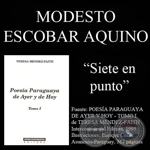 SIETE EN PUNTO - Poesa de: MODESTO ESCOBAR AQUINO