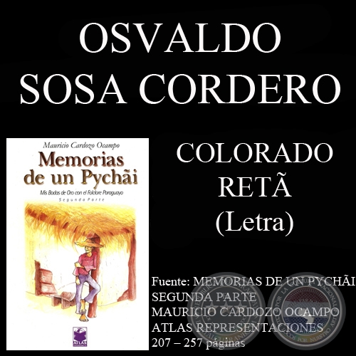 COLORADO RET - Letra: OSVALDO SOSA CORDERO - Arreglo para piano y canto: MAURICIO CARDOZO OCAMPO