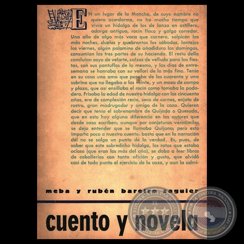 CUENTO Y NOVELA, 1960 - MEBA y RUBN BAREIRO SAGUIER