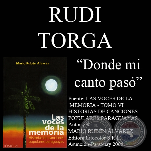 DONDE MI CANTO PAS - Letra de la cancin: Rudi Torga
