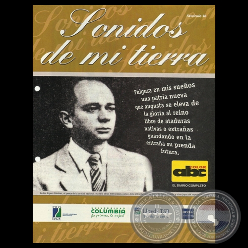 SONIDOS DE MI TIERRA - FASCCULO N 36 - CARLOS MIGUEL JIMNEZ