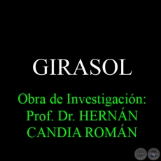 GIRASOL - Obra de Investigacin: Prof. Dr. HERNN CANDIA ROMN