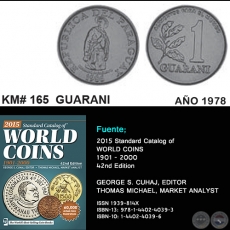 KM# 165 GUARANI - AO 1978 - MONEDAS DE PARAGUAY