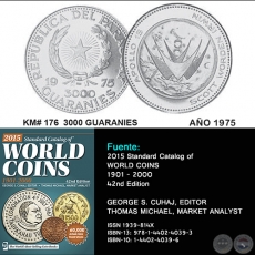 KM# 176 3000 GUARANIES - AO 1975 - MONEDAS DE PARAGUAY