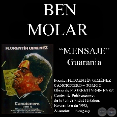 MENSAJE - Guarania de BEN MOLAR
