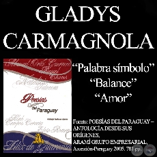 PALABRA SMBOLO, BALANCE y AMOR - Poesas de GLADYS CARMAGNOLA