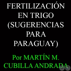 FERTILIZACIN EN TRIGO - Por MARTN M. CUBILLA ANDRADA