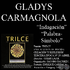 INDAGACIN y PALABRA-SMBOLO (Poesas de Gladys Carmagnola)