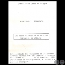 LOS ALTOS VALORES DE LA EMISIN ORDINARIA DE 1927/1930 - Por JUAN SILVANO GODOI DE VARGAS