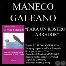 PARA UN ROSTRO LABRADOR - Letra de MANECO GALEANO