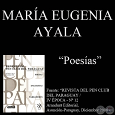 AUNQUE NO ESTS y Y EN LGRIMA CONVERTIRME - Poesas de MARA EUGENIA AYALA CANTERO