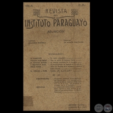 REVISTA DEL INSTITUTO PARAGUAYO - N 55 - AO IX, 1907 - Director: BELISARIO RIVAROLA