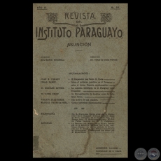 REVISTA DEL INSTITUTO PARAGUAYO - N 56 - AO IX, 1907 - Director: BELISARIO RIVAROLA