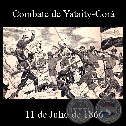 COMBATE DE YATAITY-COR - 11 DE JULIO DE 1866 - Dibujo de WALTER BONIFAZI 