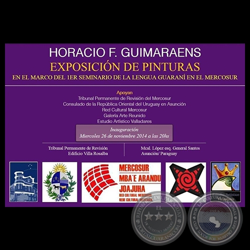 EXPOSICIÓN DE PINTURAS, 2014 - HORACIO F. GUIMARAENS