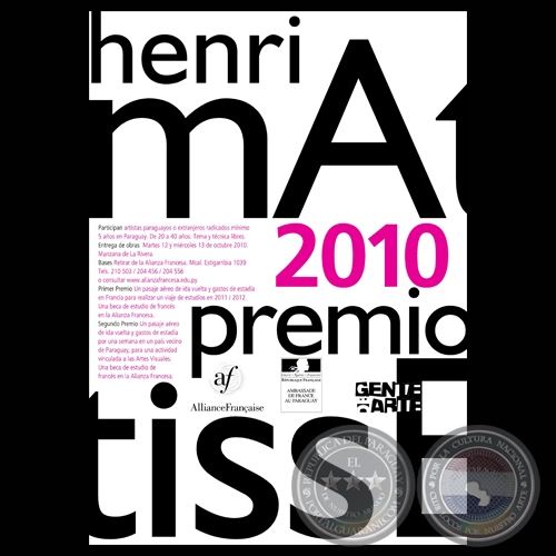 PREMIO HENRI MATISSE 2010 (PRIMER PREMIO: MARCELO MEDINA) - CONVOCATORIA 2010