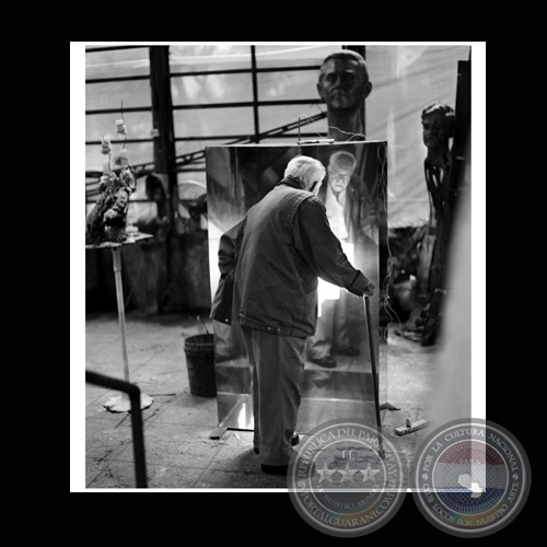 HERMANN GUGGIARI (ESCULTOR) - SERIE RETRATOS - Fotografa de JAVIER MEDINA VERDOLINI