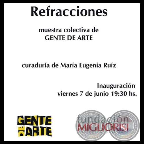 MUESTRA COLECTIVA REFRACCIONES, 2013 - Exposicin Colectiva de ALICIA PERITO