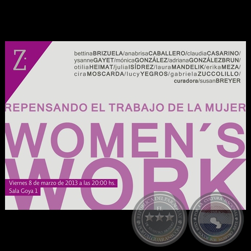 WOMENS WORK, 2013 - Exposicin colectida de BETTINA BRIZUELA