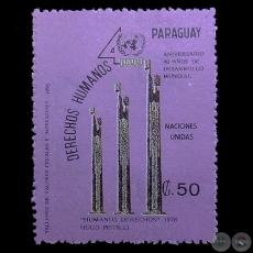 40 ANIVERSARIO DEL PNUD - SELLO POSTAL PARAGUAYO AO 1990