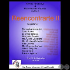 REENCONTRARTE II - Muestra colectiva de GLORIA VALLE OCAMPOS - Diciembre del 2013