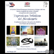 EXPRESIONES ARTSTICAS DEL BICENTENARIO - Obras de VIRGINIA ROJAS HOLDEN - Junio 2011