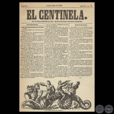 EL CENTINELA N 3 PERIDICO SERIO..JOCOSO, ASUNCIN, MAYO 9 de 1867