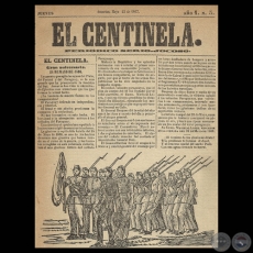 EL CENTINELA N 5 PERIDICO SERIO..JOCOSO, ASUNCIN, MAYO 23 de 1867