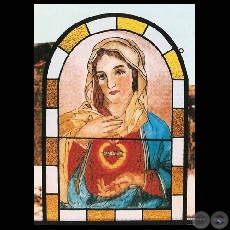 SAGRADO CORAZN DE LA VIRGEN MARIA (Vitral de KARIN ERIKA CHARLES)