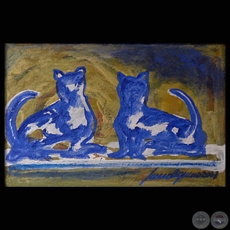 GATOS, 2001 - Óleo de LUCIO AQUINO