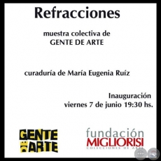 MUESTRA COLECTIVA REFRACCIONES, 2013 - Exposicin Colectiva de MARTHA UHL