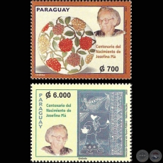 CENTENARIO DEL NACIMIENTO DE DOA JOSEFINA PL - SELLOS POSTALES DEL PARAGUAY, 2003