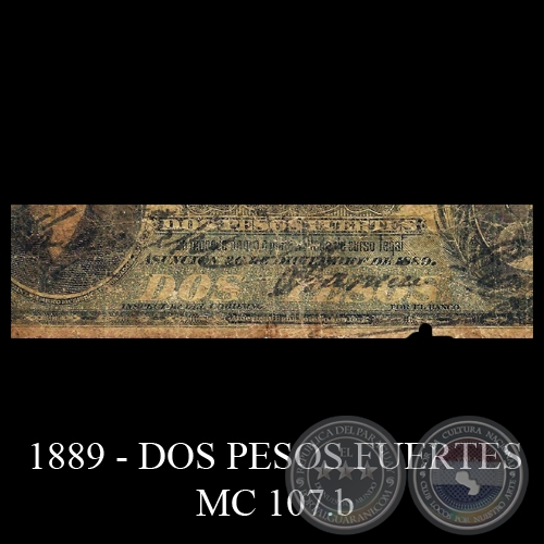DOS PESOS FUERTES - MC107.b - FIRMA: FRANCISCO GUANES  FEDERICO KRAUCH 