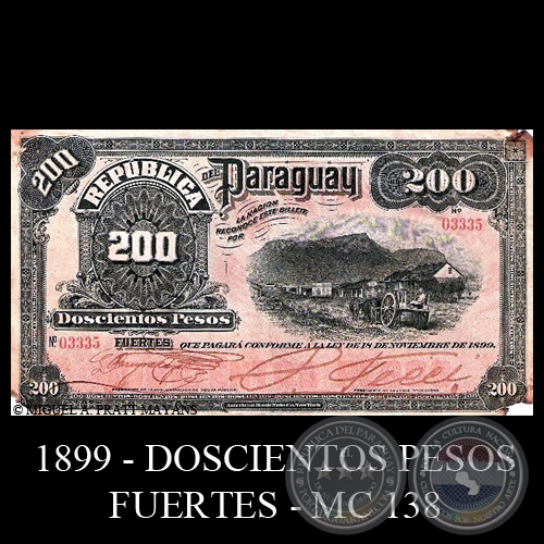 DOSCIENTOS PESOS FUERTES - MC138 - FIRMA: GERNIMO PEREIRA CAZAL  P. PECCI