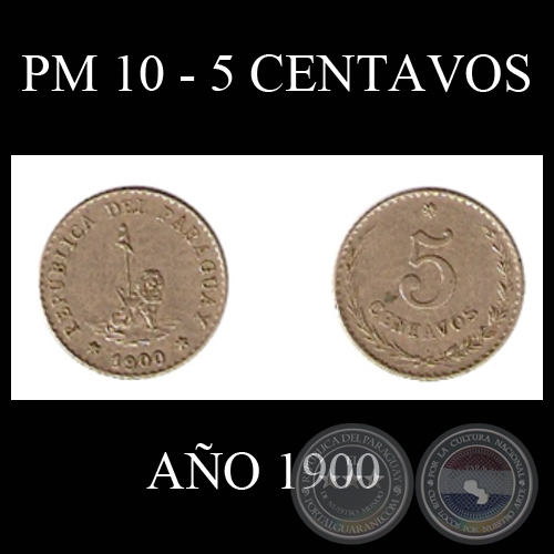 PM 10 - 5 CENTAVOS - AO 1900