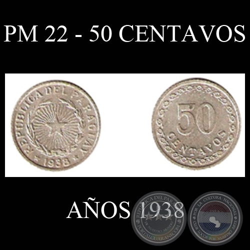 PM 22 - 50 CENTAVOS - AO 1938