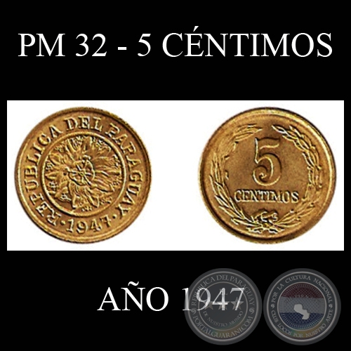 PM 32 - 5 CNTIMOS - AO 1947