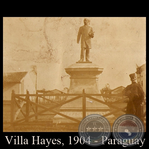 MONUMENTO A BENJAMN ACEVAL - VILLA HAYES 1904 - TARJETA POSTAL DEL PARAGUAY 