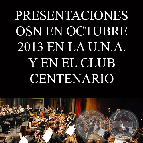 PRESENTACIONES OCTUBRE 2013 - O.S.N.